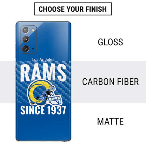NFL Los Angeles Rams Helmet Galaxy Note20 5G Skin