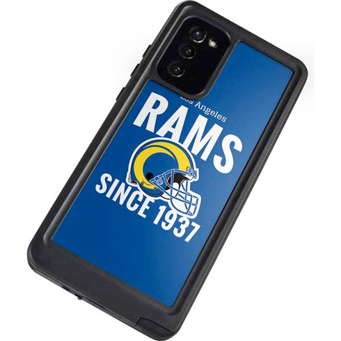 NFL Los Angeles Rams Helmet Galaxy Note20 5G Waterproof Case