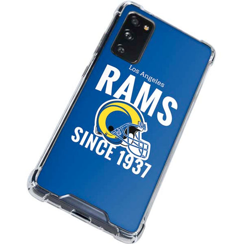 NFL Los Angeles Rams Helmet Galaxy S20 FE Clear Case
