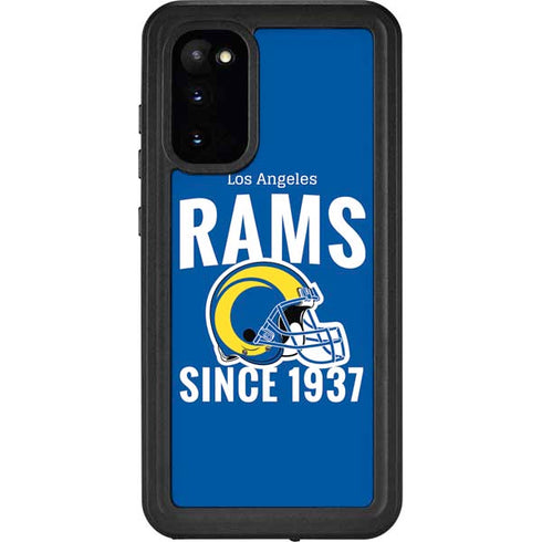 NFL Los Angeles Rams Helmet Galaxy S20 Waterproof Case