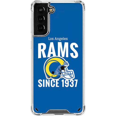 NFL Los Angeles Rams Helmet Galaxy S21 Plus 5G Clear Case
