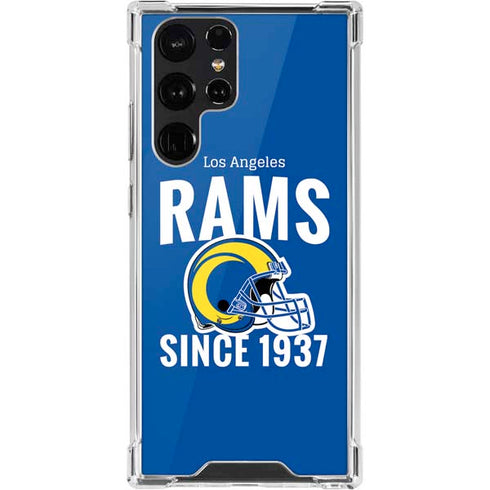 NFL Los Angeles Rams Helmet Galaxy S22 Ultra Clear Case