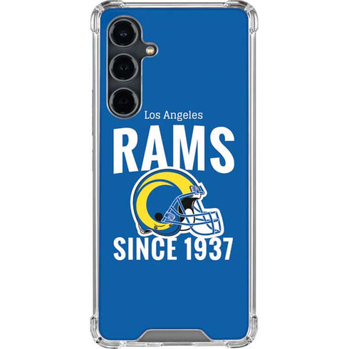 NFL Los Angeles Rams Helmet Galaxy S23 FE Clear Case