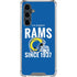 NFL Los Angeles Rams Helmet Galaxy S23 FE Clear Case