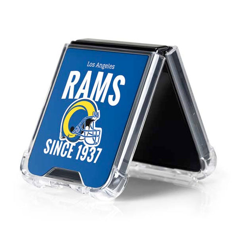 NFL Los Angeles Rams Helmet Galaxy Z Flip5 5G Clear Case