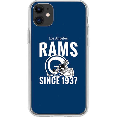 NFL Los Angeles Rams Helmet iPhone 11 Clear Case