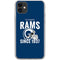 NFL Los Angeles Rams Helmet iPhone 11 Clear Case
