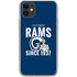 NFL Los Angeles Rams Helmet iPhone 11 Clear Case