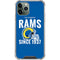 NFL Los Angeles Rams Helmet iPhone 11 Pro Max Clear Case