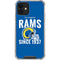 NFL Los Angeles Rams Helmet iPhone 12 Clear Case