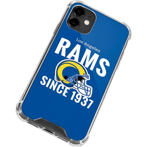 NFL Los Angeles Rams Helmet iPhone 12 Mini Clear Case