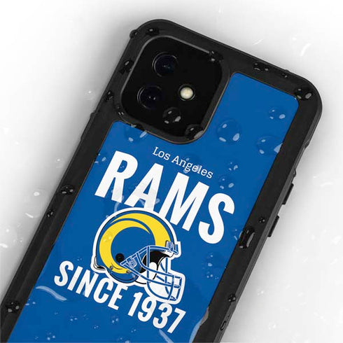 NFL Los Angeles Rams Helmet iPhone 12 Mini Waterproof Case
