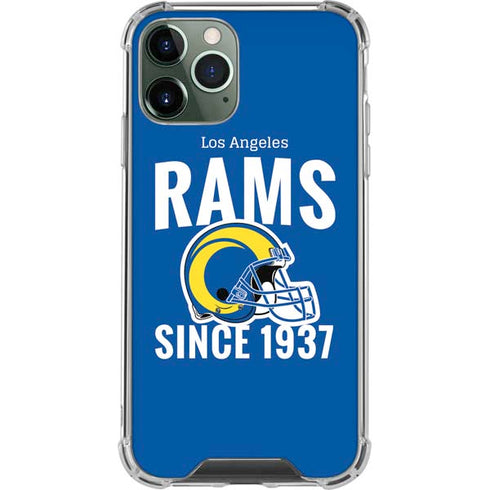 NFL Los Angeles Rams Helmet iPhone 12 Pro Clear Case