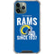 NFL Los Angeles Rams Helmet iPhone 12 Pro Clear Case