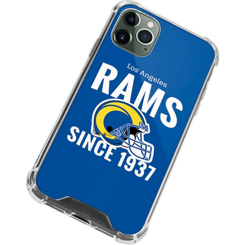 NFL Los Angeles Rams Helmet iPhone 12 Pro Clear Case
