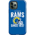 NFL Los Angeles Rams Helmet iPhone 12 Pro Impact Case