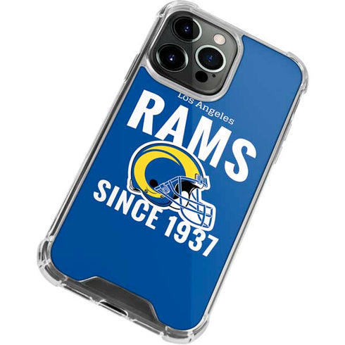 NFL Los Angeles Rams Helmet iPhone 13 Pro Clear Case