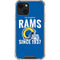 NFL Los Angeles Rams Helmet iPhone 14 Plus Clear Case