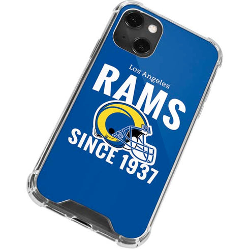 NFL Los Angeles Rams Helmet iPhone 15 Plus Clear Case