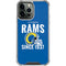 NFL Los Angeles Rams Helmet iPhone 14 Pro Max Clear Case