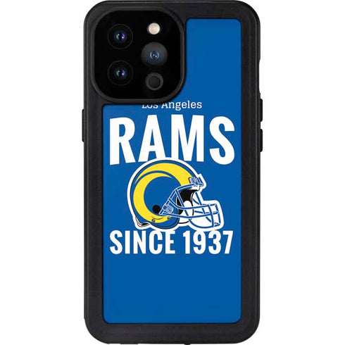 NFL Los Angeles Rams Helmet iPhone 14 Pro Max Waterproof Case