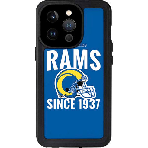 NFL Los Angeles Rams Helmet iPhone 14 Pro Waterproof Case