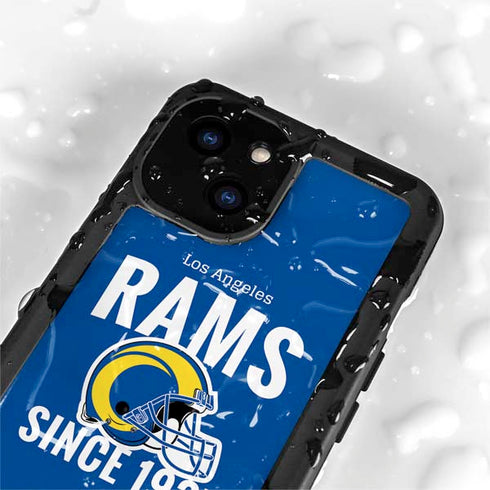 NFL Los Angeles Rams Helmet iPhone 15 Plus Waterproof Case