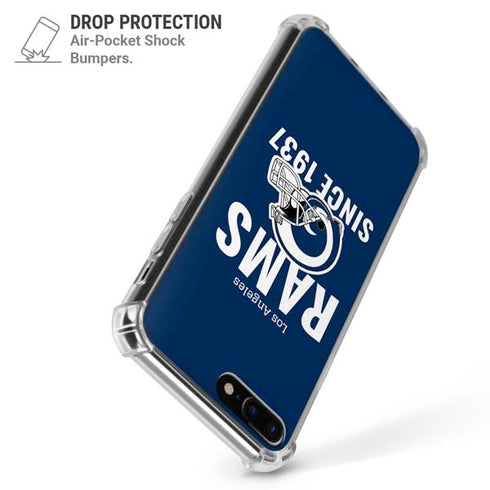 NFL Los Angeles Rams Helmet iPhone 7/8 Plus Clear Case