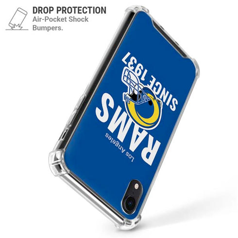NFL Los Angeles Rams Helmet iPhone XR Clear Case