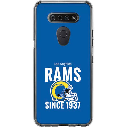 NFL Los Angeles Rams Helmet LG K51/Q51 Clear Case