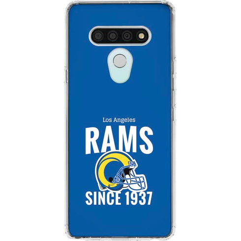 NFL Los Angeles Rams Helmet LG Stylo 6 Clear Case