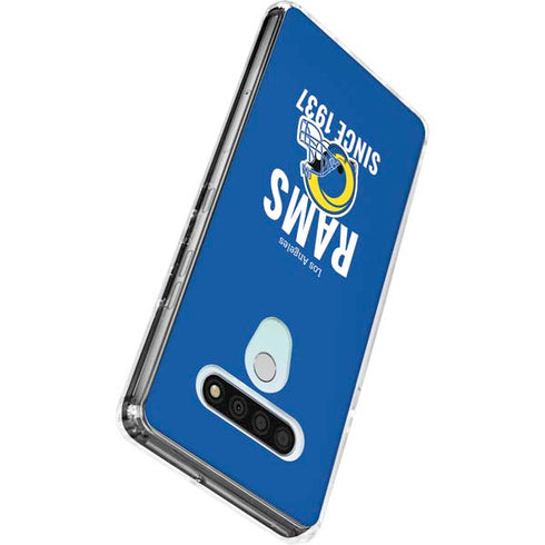NFL Los Angeles Rams Helmet LG Stylo 6 Clear Case