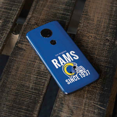 NFL Los Angeles Rams Helmet Moto E5 Plus Skin