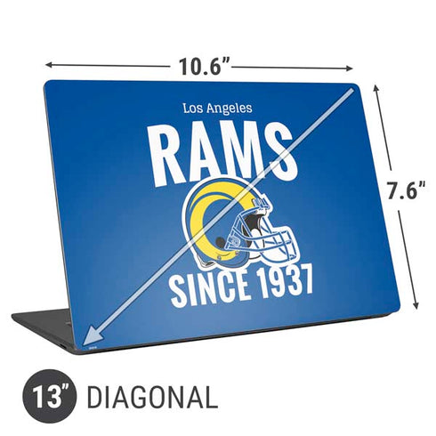 NFL Los Angeles Rams Helmet Universal Laptop 13in (10.6 x 7.6in) Skin