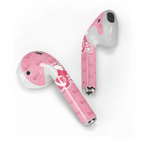 NFL Los Angeles Rams Pink Logo Blast Apple AirPods Skin