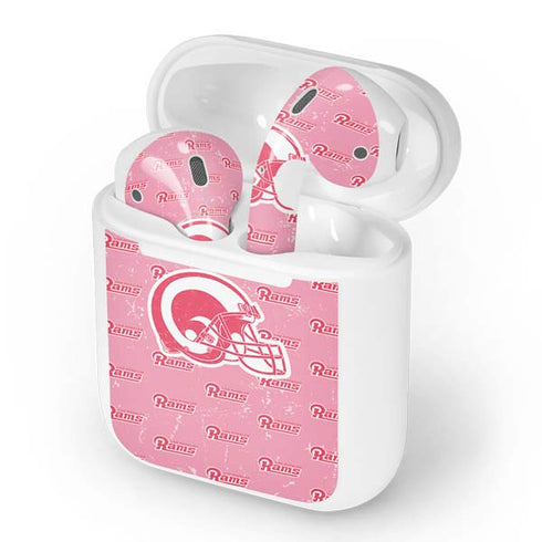 NFL Los Angeles Rams Pink Logo Blast Apple AirPods Skin