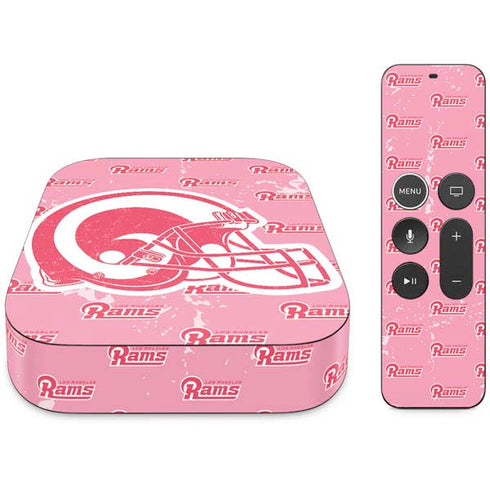 NFL Los Angeles Rams Pink Logo Blast Apple TV Skin