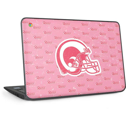 NFL Los Angeles Rams Pink Logo Blast HP Chromebook Skin