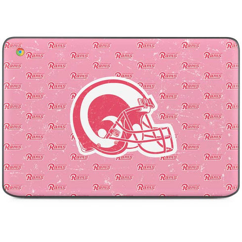 NFL Los Angeles Rams Pink Logo Blast HP Chromebook Skin
