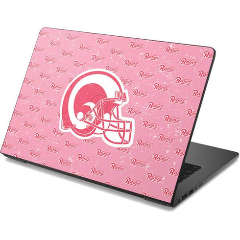 NFL Los Angeles Rams Pink Logo Blast Dell Chromebook Skin