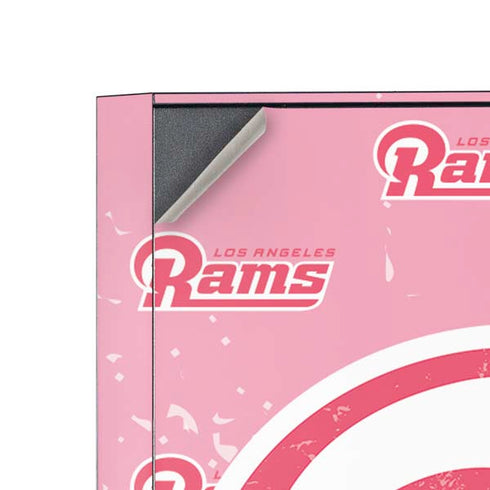 NFL Los Angeles Rams Pink Logo Blast Corsair 4000D Tempered Glass Mid-Tower ATX Case Skin