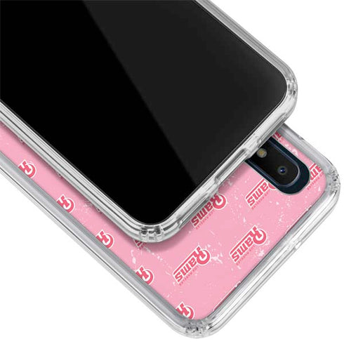 NFL Los Angeles Rams Pink Logo Blast Galaxy A10e Clear Case