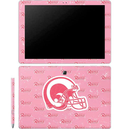 NFL Los Angeles Rams Pink Logo Blast Galaxy Book 12in Skin
