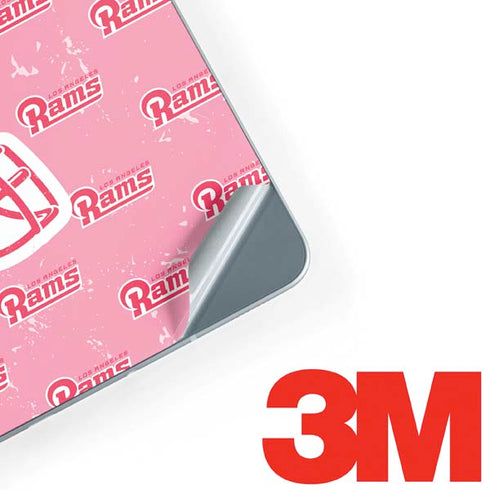 NFL Los Angeles Rams Pink Logo Blast Galaxy Book 12in Skin