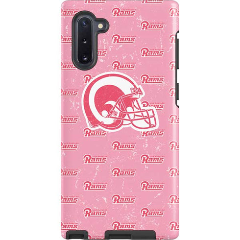 NFL Los Angeles Rams Pink Logo Blast Galaxy Note 10 Pro Case