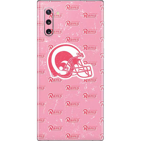 NFL Los Angeles Rams Pink Logo Blast Galaxy Note 10 Skin