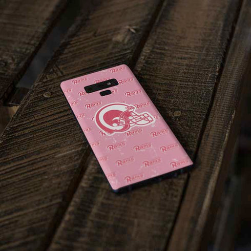 NFL Los Angeles Rams Pink Logo Blast Galaxy Note 9 Skin