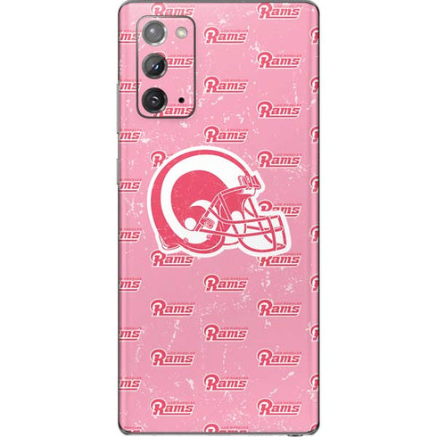 NFL Los Angeles Rams Pink Logo Blast Galaxy Note20 5G Skin