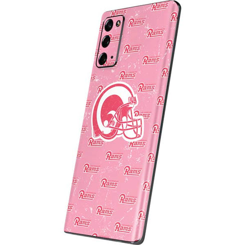 NFL Los Angeles Rams Pink Logo Blast Galaxy Note20 5G Skin
