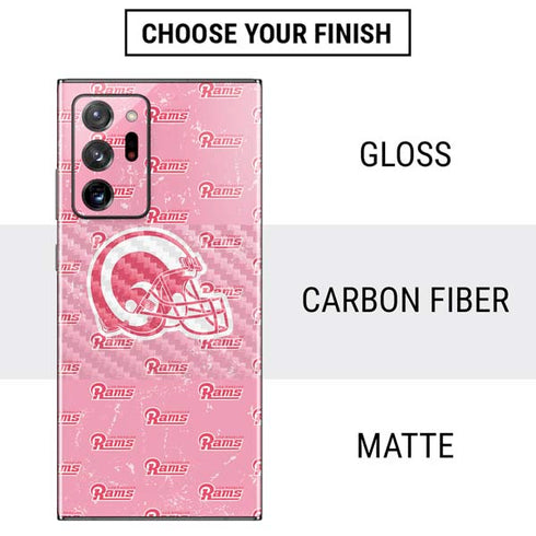 NFL Los Angeles Rams Pink Logo Blast Galaxy Note20 Ultra 5G Skin